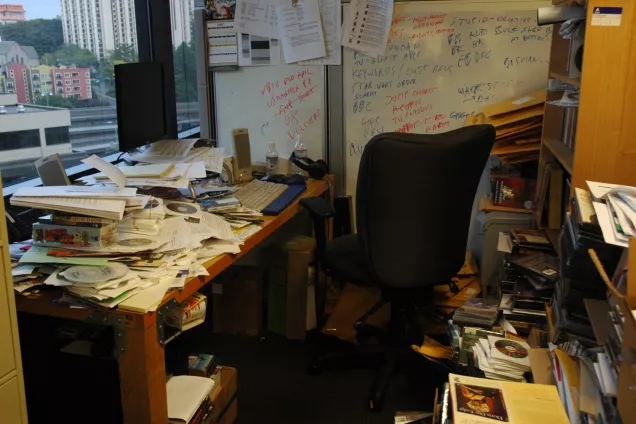 An untidy office