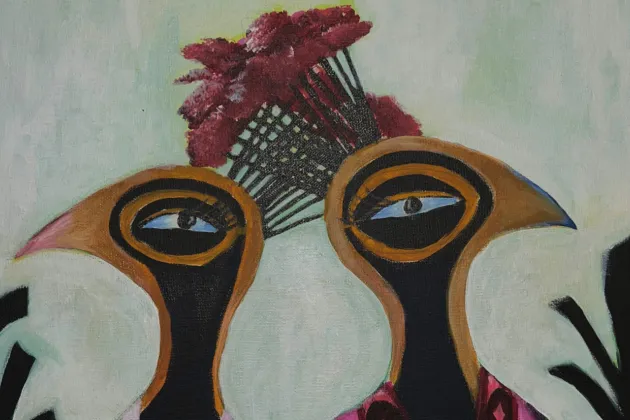 Cropped image of book cover for Stories Telling Worlds. Cover by Leishemba Thoidingjam.