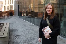 Isabelle Johansson in front of the Eden auditorium.